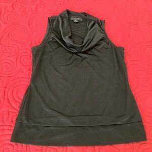 ALFANI Cowl Neck Sleeveless Top  Size P Petite  Black